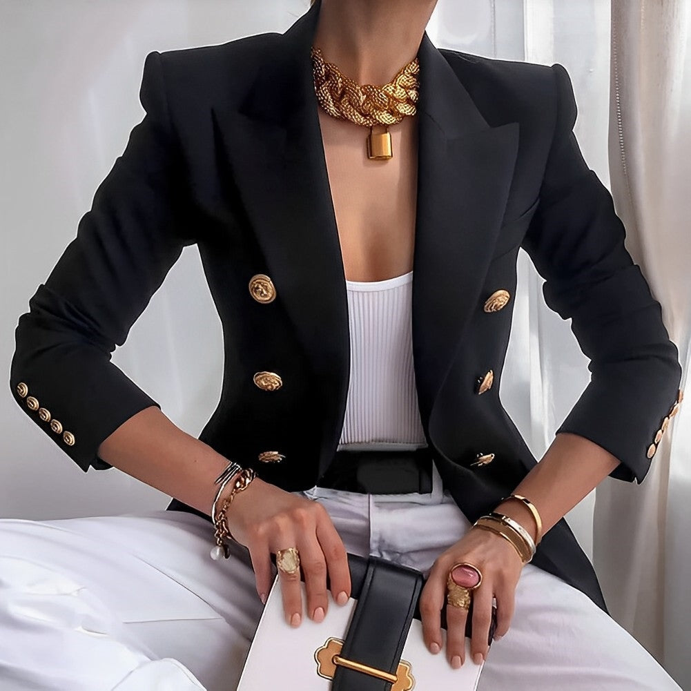 Hedy – getailleerde blazer met tweeknoopsluiting en zachte voering