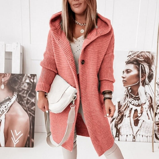 Élodie – gebreide cardigan vest van wol met lange mouwen