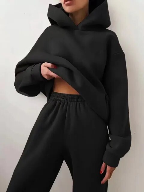 Émilie – dames joggingset met kaptrui en broek
