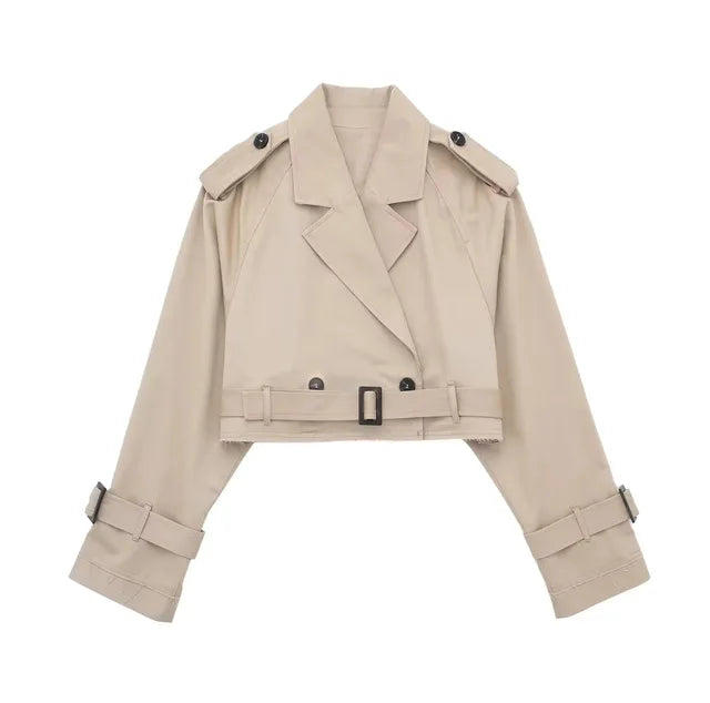 Juliette – Korte Trenchcoat Met Tailleriem