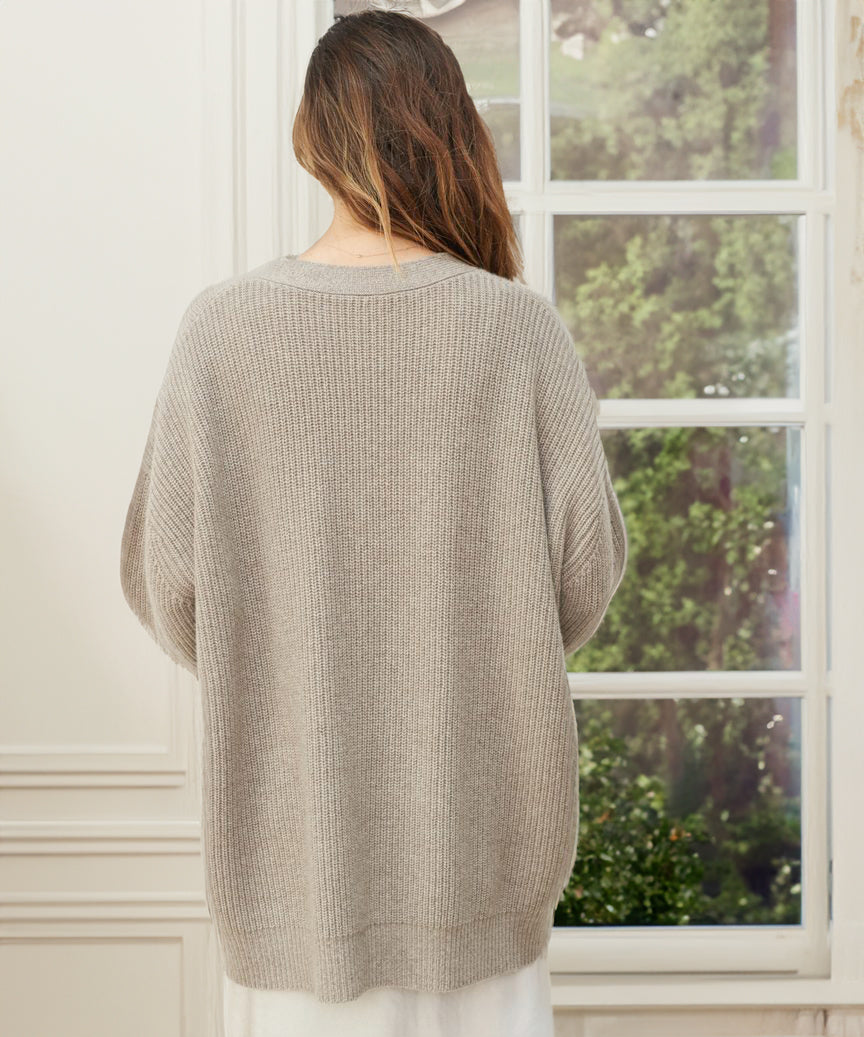 Sophie – kasjmier cardigan vest met breistructuur