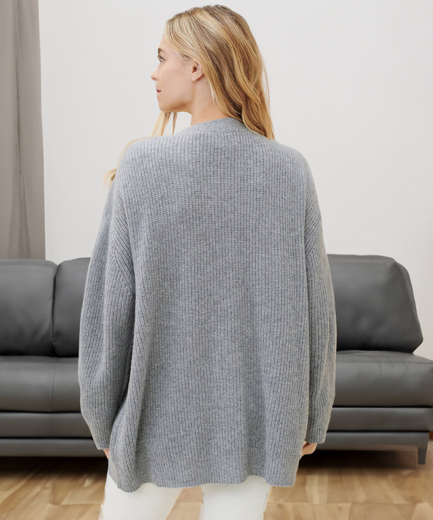 Sophie – kasjmier cardigan vest met breistructuur