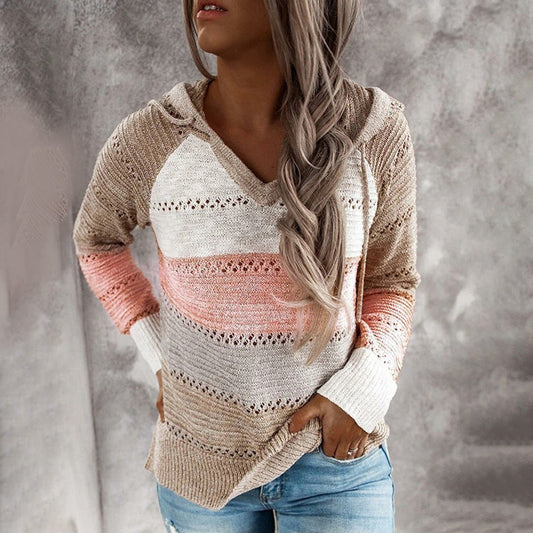 Avalynn – oversized gebreide trui met v-hals