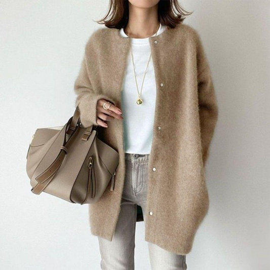Ella – oversized cardigan vest met knopen