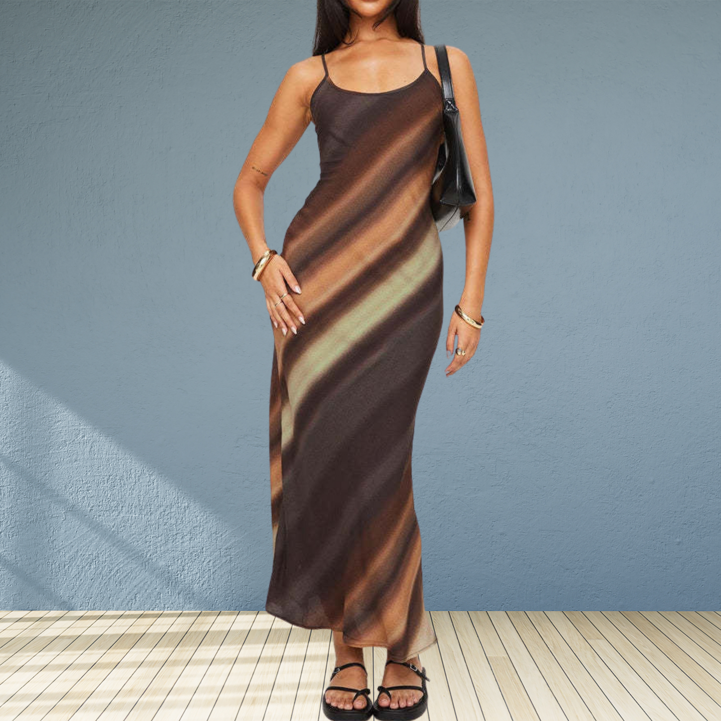 Kim – Maxi-jurk met smalle schouderbandjes