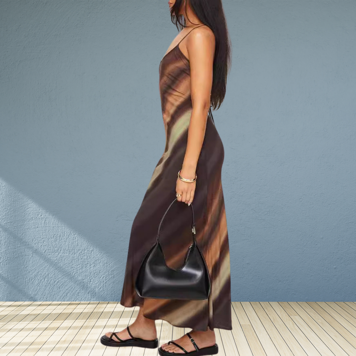 Kim – Maxi-jurk met smalle schouderbandjes