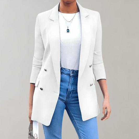 Lara – Getailleerde Dames Blazer Met Driekwart Mouwen