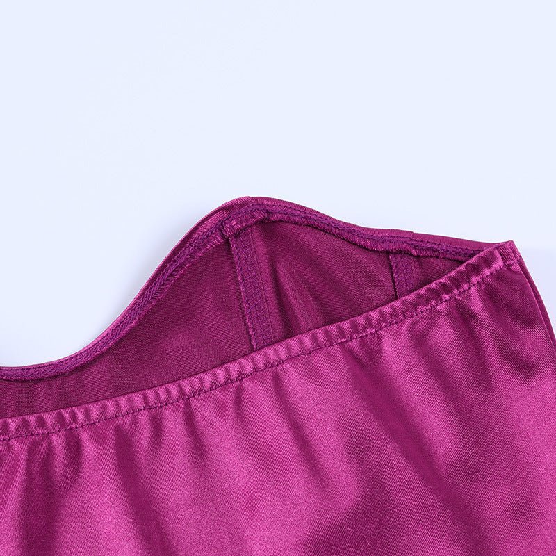 Selena – Strapless corset top van satijnlook met aansluitende pasvorm en rechte hals