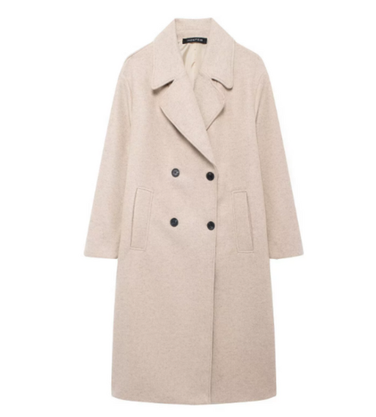 roxanne – beige trenchcoat met maxi lengte en ceintuur