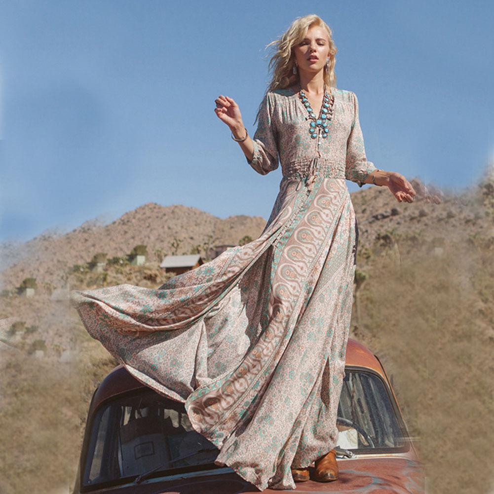 Liora – Zomerse boho wikkeljurk met verstelbare taille en bloemenprint
