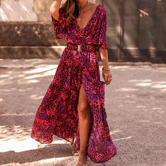 Mila - Maxi-jurk met Print en Split