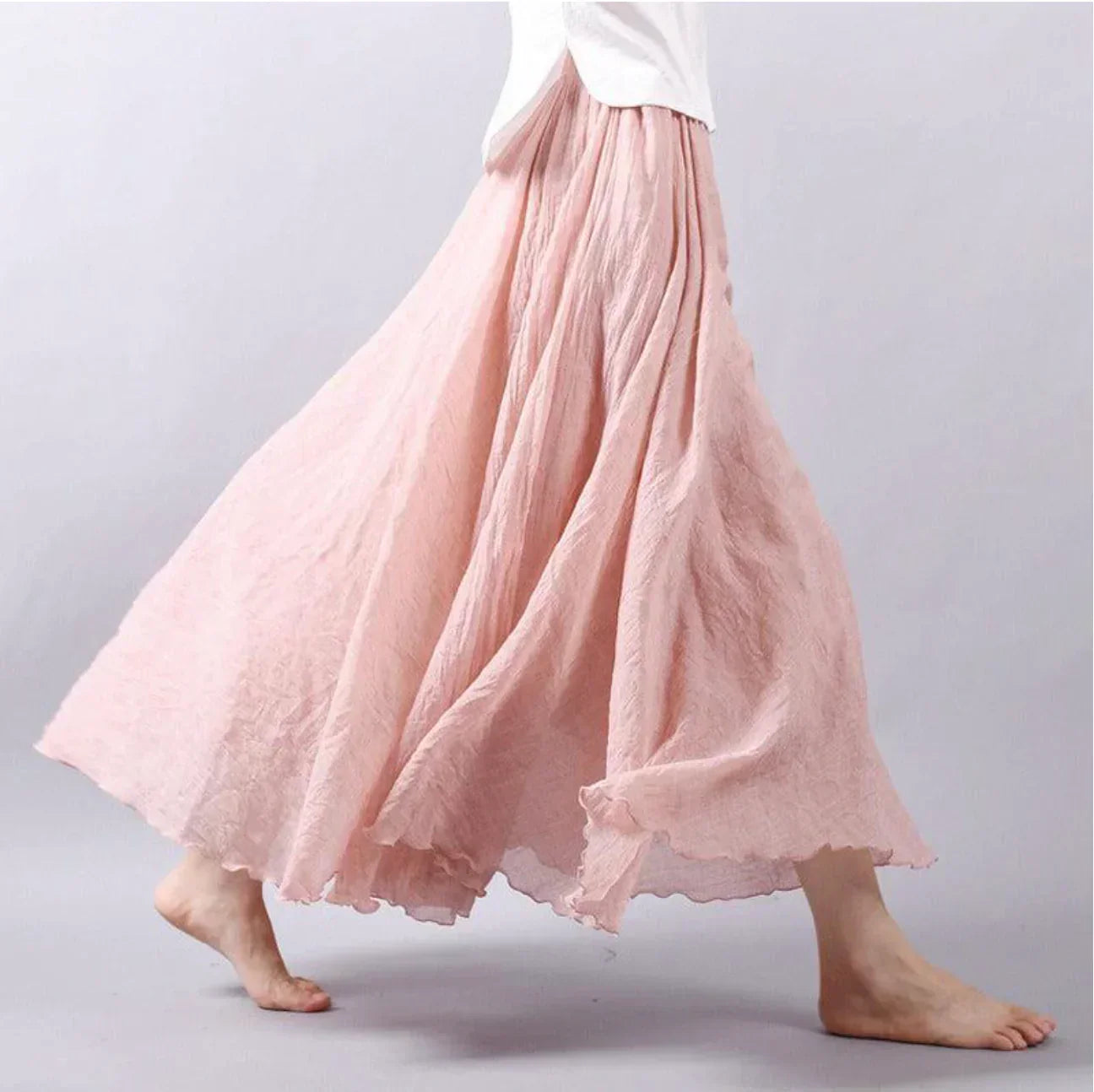 Luna – Boho Maxi-rok Met Hoge Taille En Luchtige Plooien