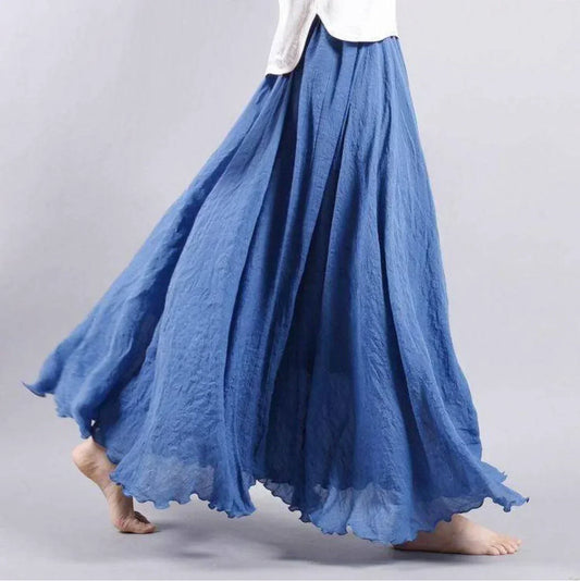 Luna – Boho Maxi-rok Met Hoge Taille En Luchtige Plooien