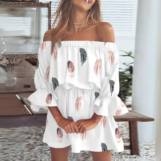 Elodie – Off-Shoulder Dames Zomer jurk