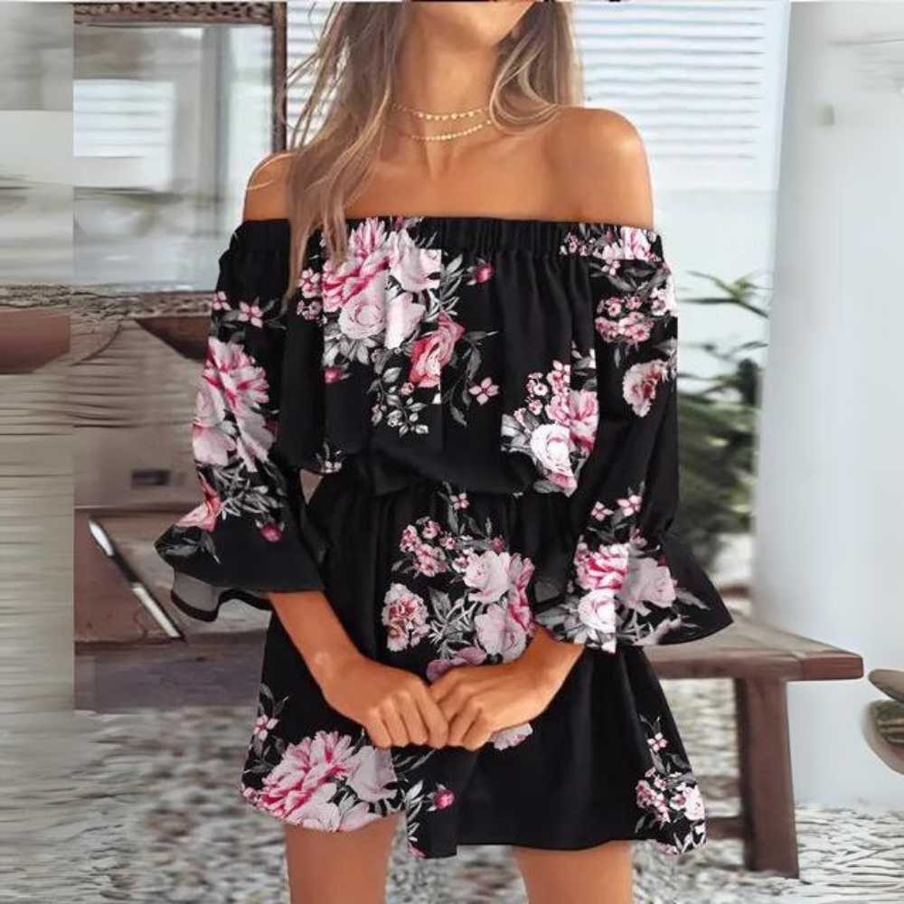 Elodie – Off-Shoulder Dames Zomer jurk