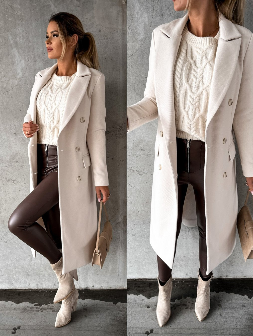 martina – lange trenchcoat met ceintuur en voering