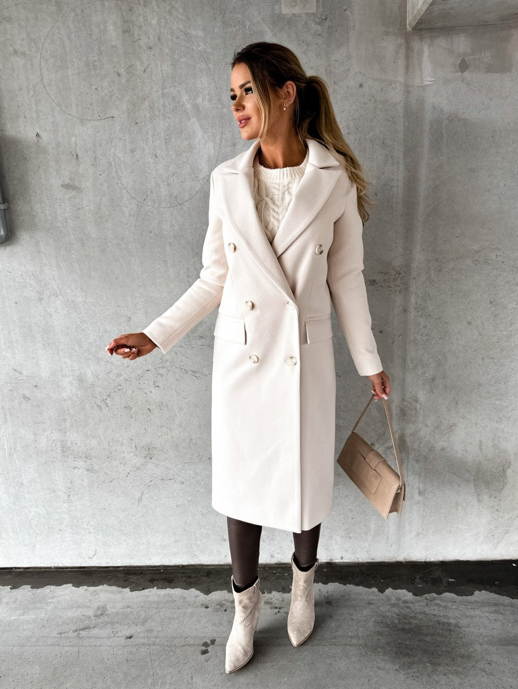 martina – lange trenchcoat met ceintuur en voering