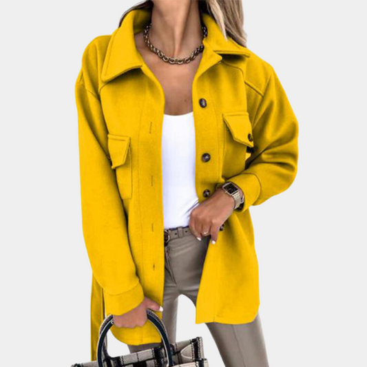 Noami - lange wollen dames jas
