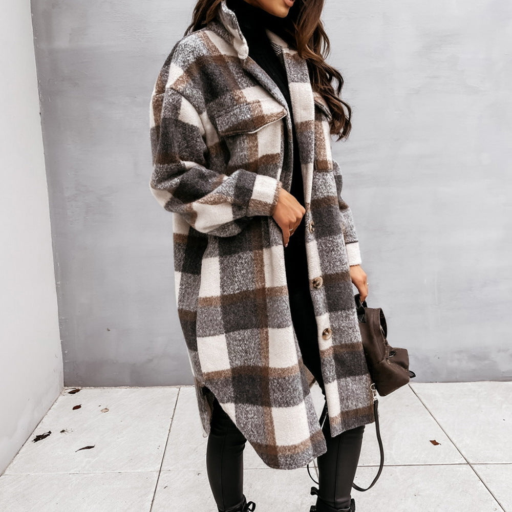 Amélie – lange wollen tremchcoat