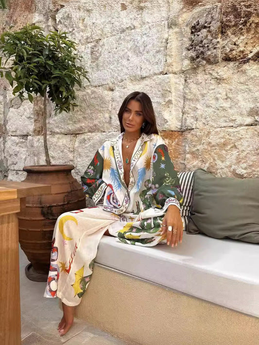 Lana – Zomer set met oversized trui en aansluitende broek