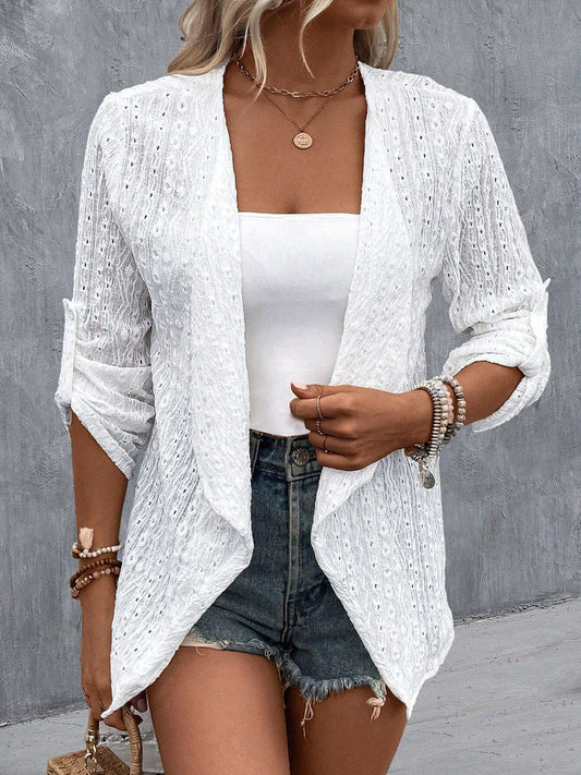 Luna – gehaakte dames cardigan-vest met open voorkant