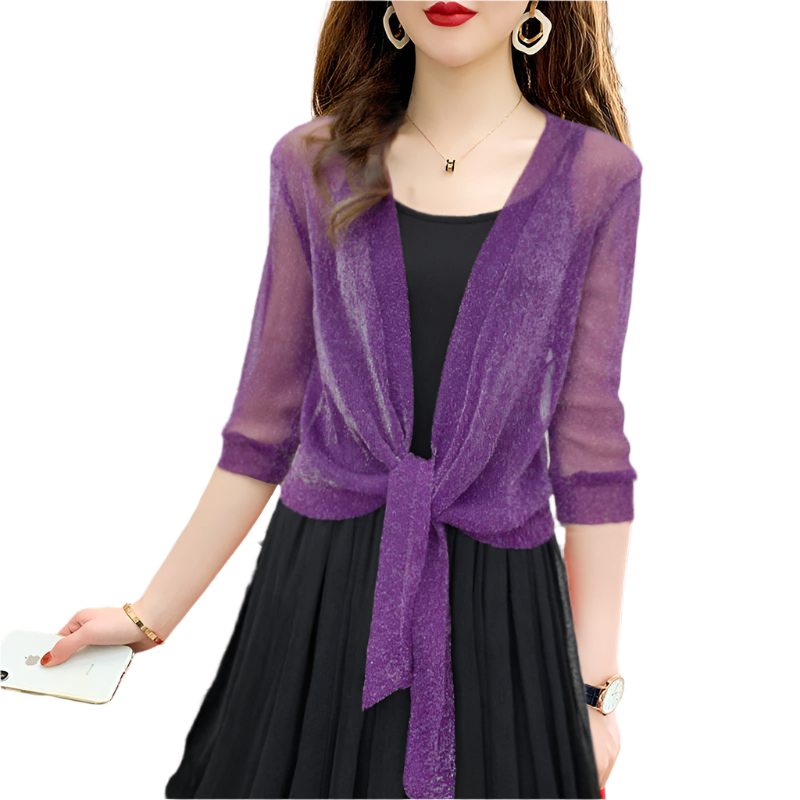 Sofia - Luchtige Cropped Cardigan Top