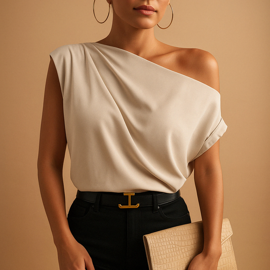 Sofie – Off-shoulder top met elegante valling