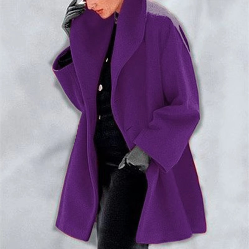 Serina – elegante winterjas met regular fit en effen design