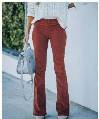 Anouk – Dames Corduroy Broek Met Hoge Taille
