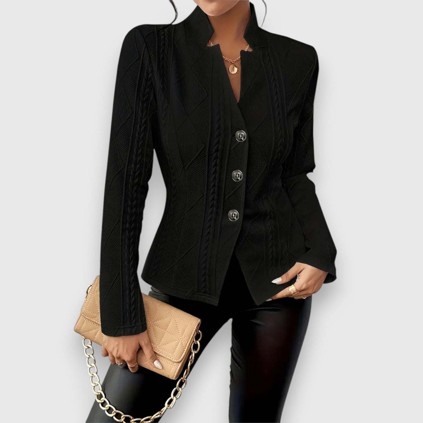 Claire – Getailleerde blazer met reverskraag