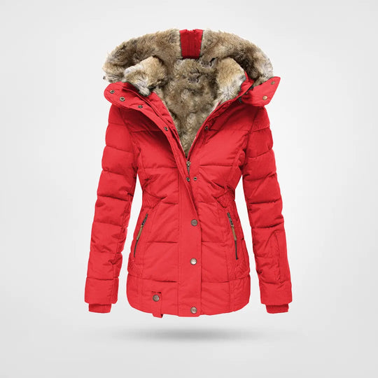 Julia – Dames Winterjas Van Polyester Met Capuchon En Fleecevoering