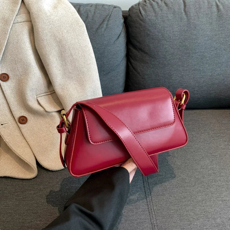 Elin – retro schoudertas van pu leer