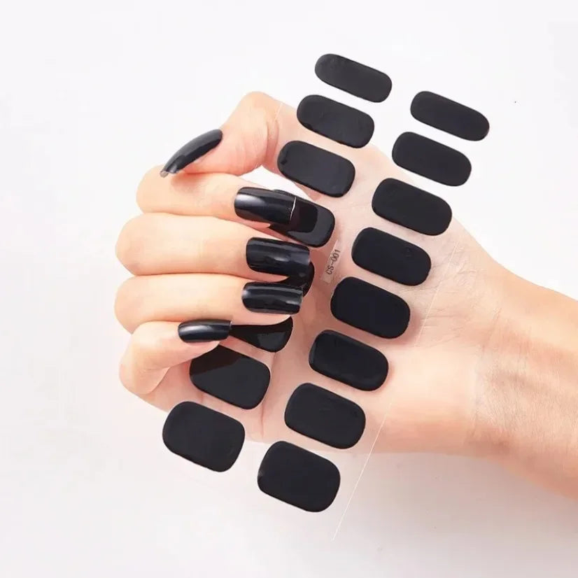 Semi-Cured Nail Strips - Dark Red