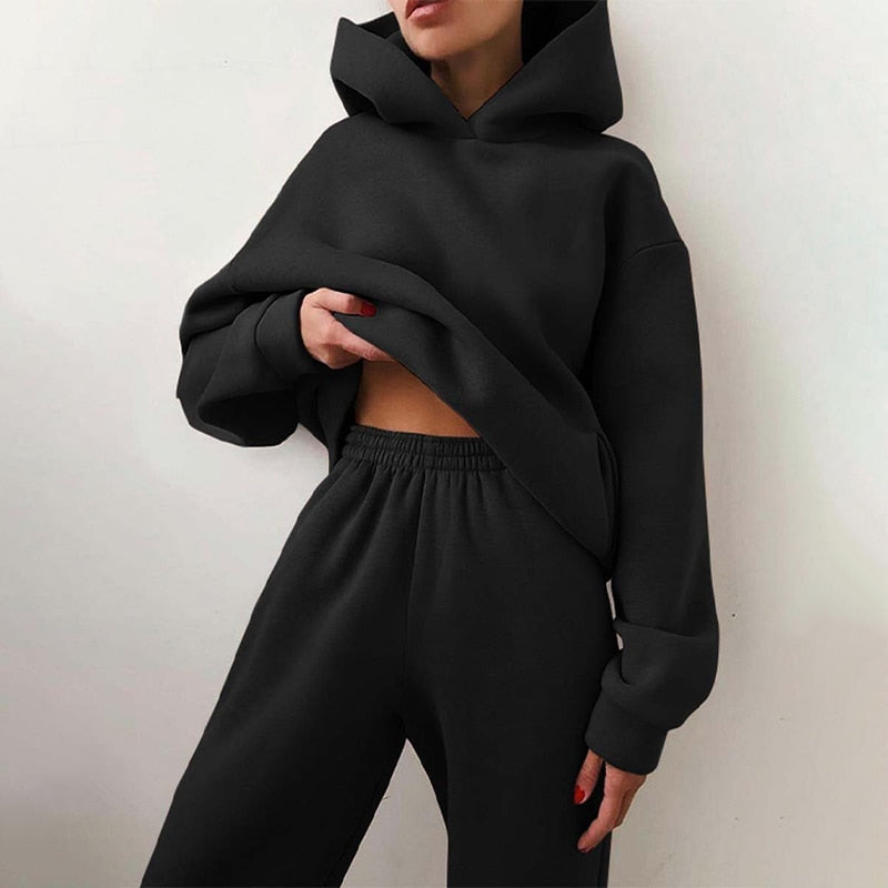 Hanne – dames loungepak met trui en joggingbroek