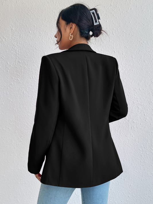 Rasha – zwarte casual blazer met losse pasvorm