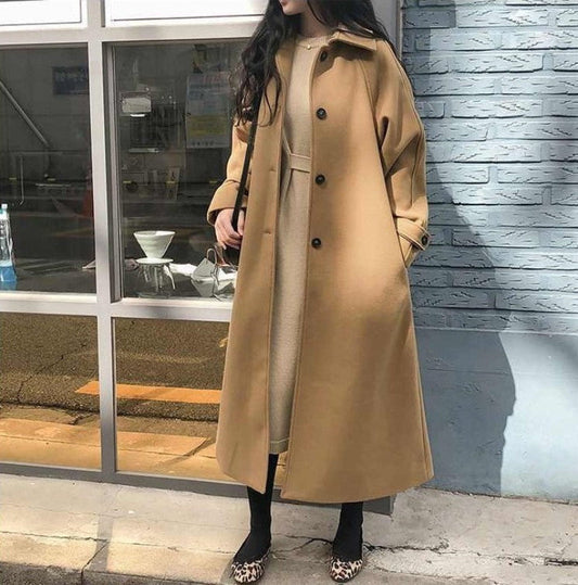 Sofia – wollen trenchcoat met ceintuur en mid-thigh lengte