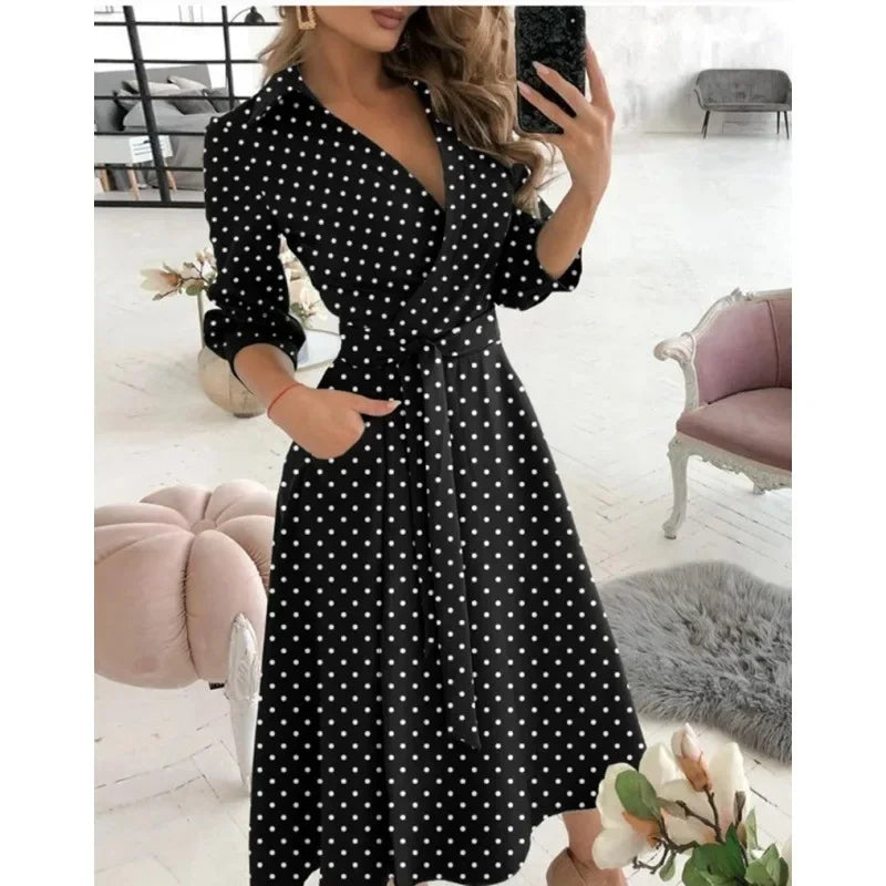 Julia – Getailleerde Maxi Wikkel Jurk Met tailleband