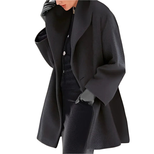 Serina – elegante winterjas met regular fit en effen design