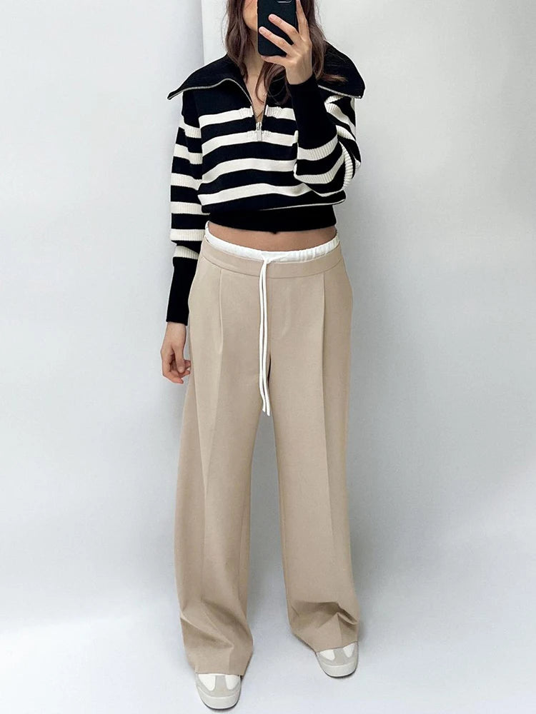 Naomi - Dubbel Getailleerde Lounge broek