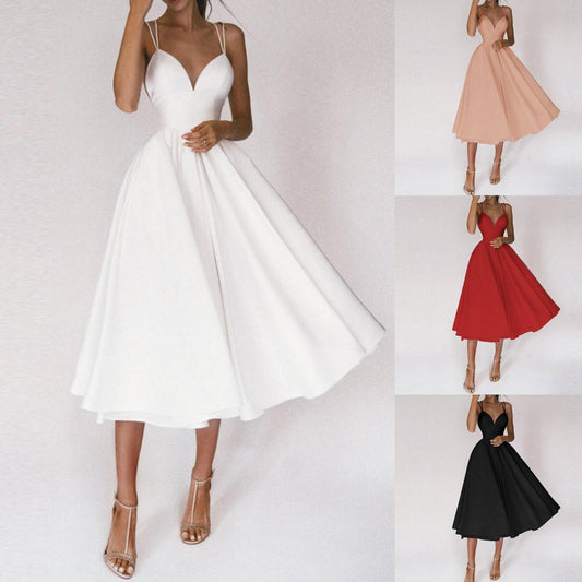 Isabelle – Lange avondjurk met glitterdetails en flowy rok