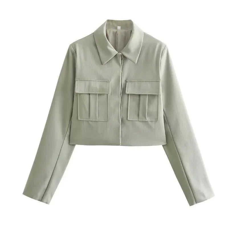 Mila – Tweedelige Dames Set Met Cropped Blazer En Hoge Taille Broek