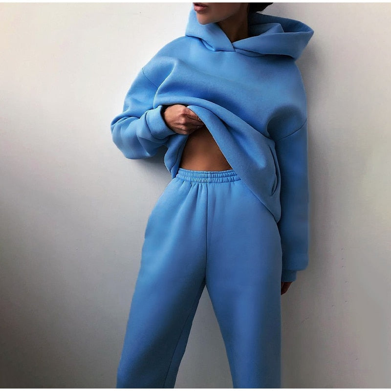 Hanne – dames loungepak met trui en joggingbroek
