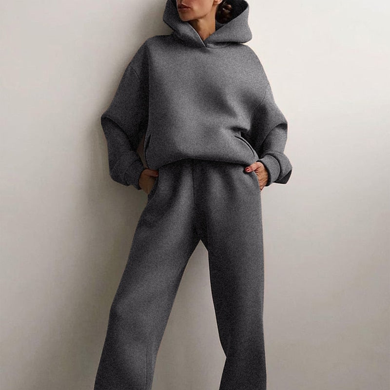 Hanne – dames loungepak met trui en joggingbroek