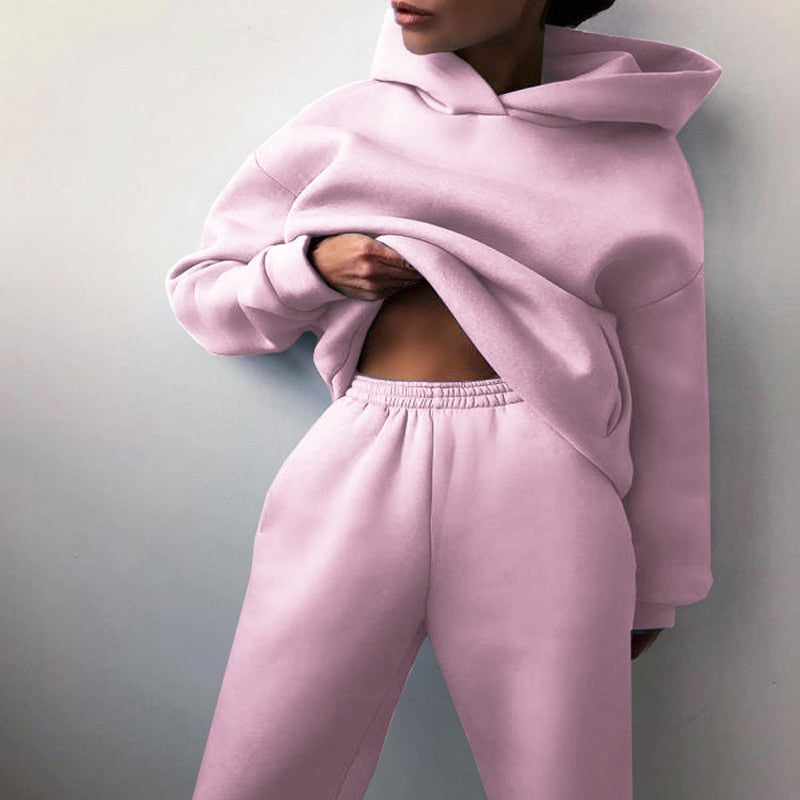 Hanne – dames loungepak met trui en joggingbroek