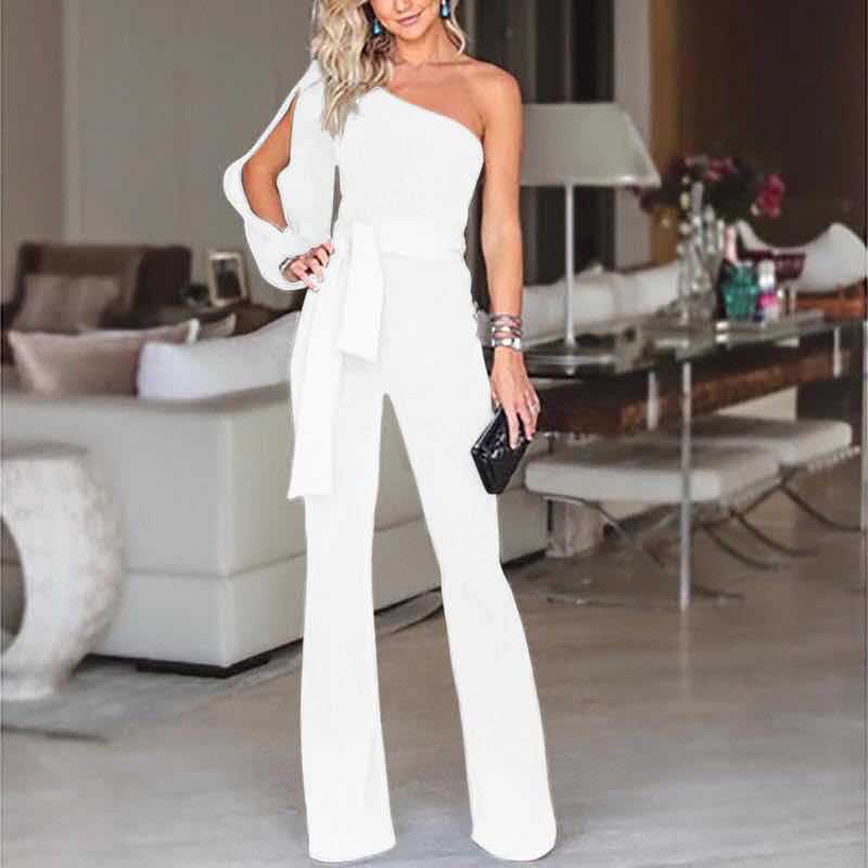 Mira – Getailleerde Jumpsuit met lange broek en open mouwen