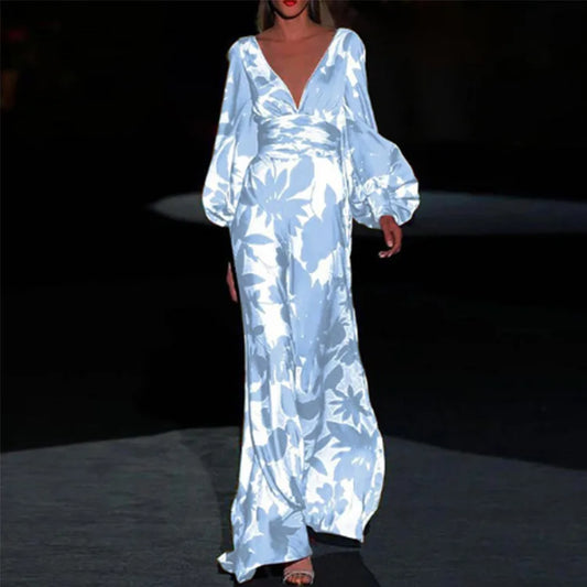 Felicia – Zomer maxi-jurk met V-hals en elegante taille