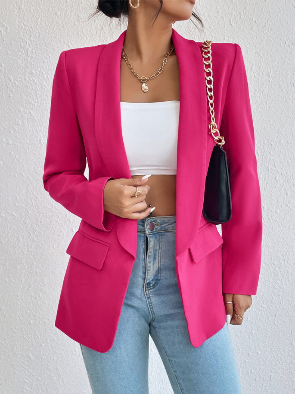 Rasha – zwarte casual blazer met losse pasvorm