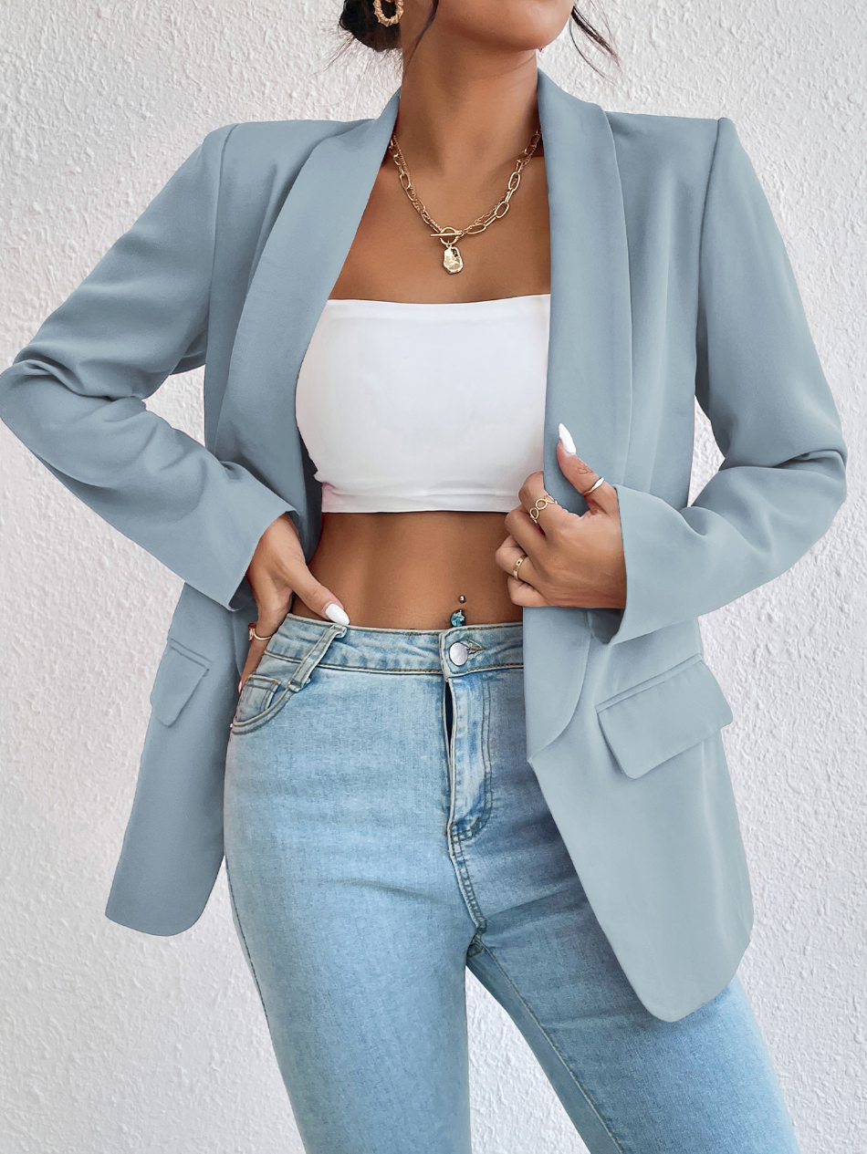 Rasha – zwarte casual blazer met losse pasvorm