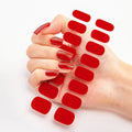 Semi-Cured Nail Strips - Dark Red