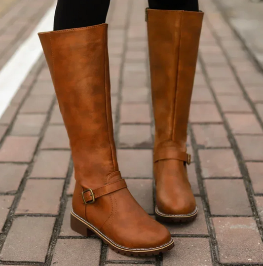 Isabel – vegan kniehoge winterlaarzen met casual pasvorm